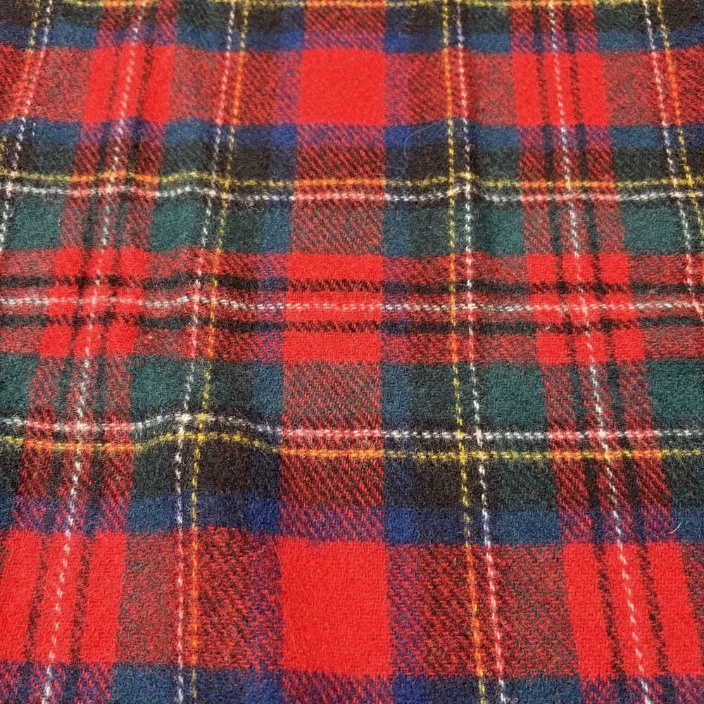 VTG Pendleton Virgin Wool Plaid Stadium Blanket Robe in a Bag Case Seat Cushion - Picture 4 of 15